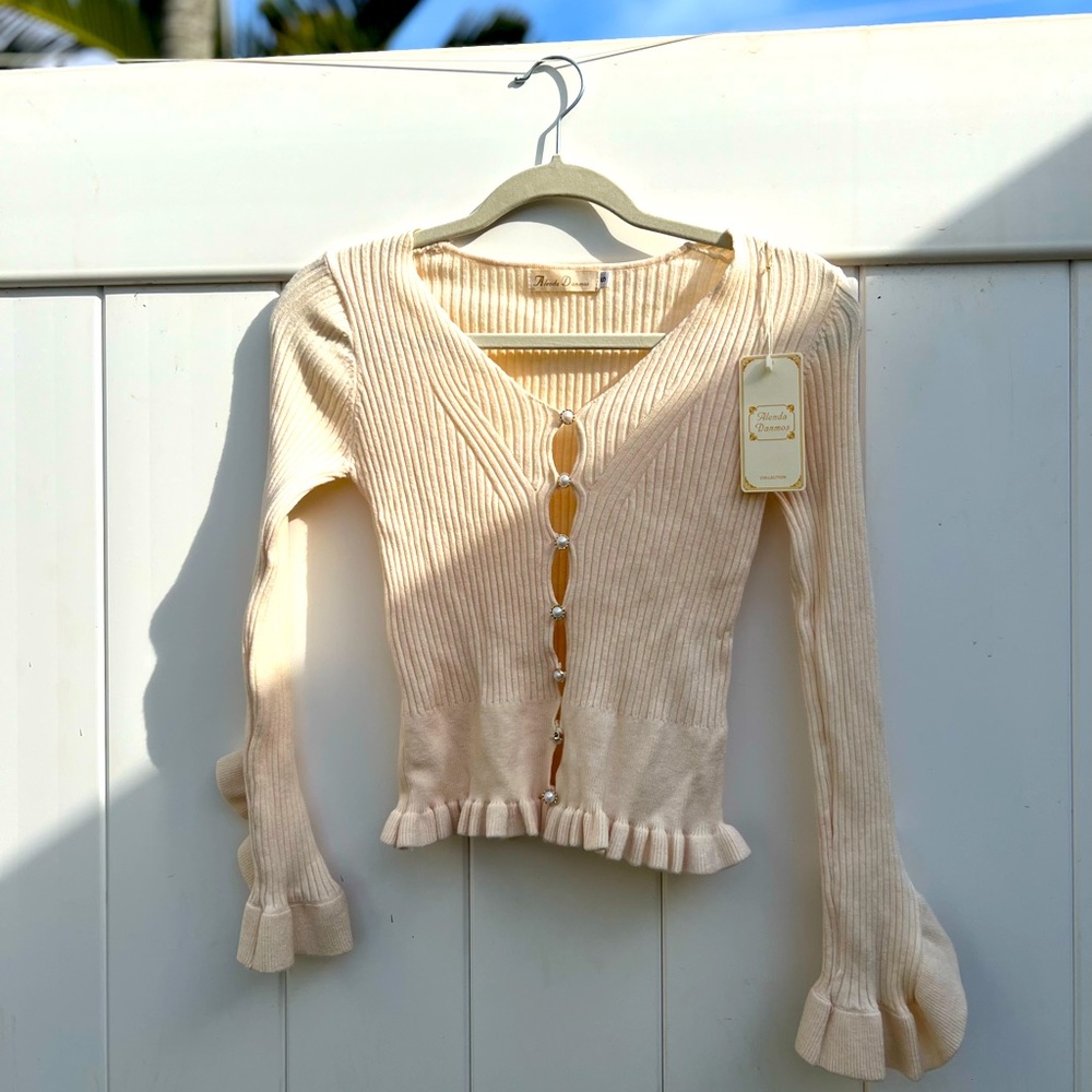 *BRAND NEW* Apricot Button Down Sweater